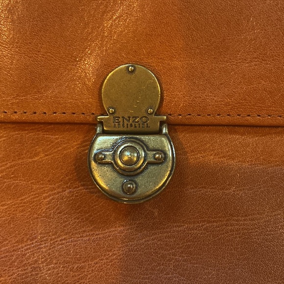 Enzo Angiolini vintage leather mini cross body color cognac,excellent condition - Picture 3 of 10